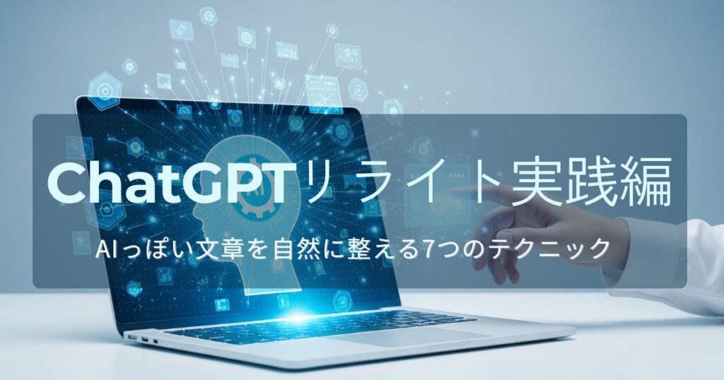 ChatGPTのリライト｜AIっぽさを自然な文章に整える7つのテクニック
