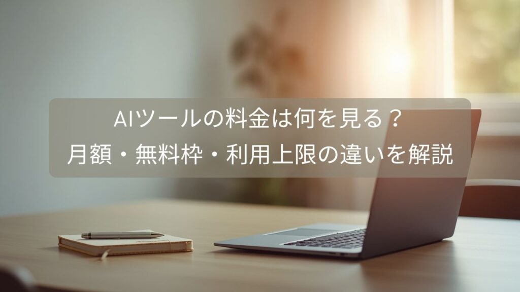 AI有料プラン選び方